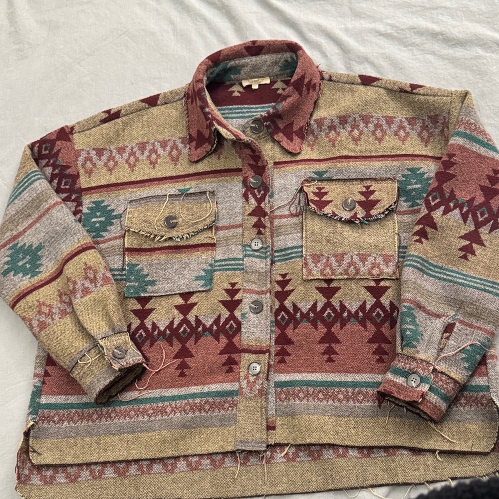 LA MIEL Geometric Patterned Knit